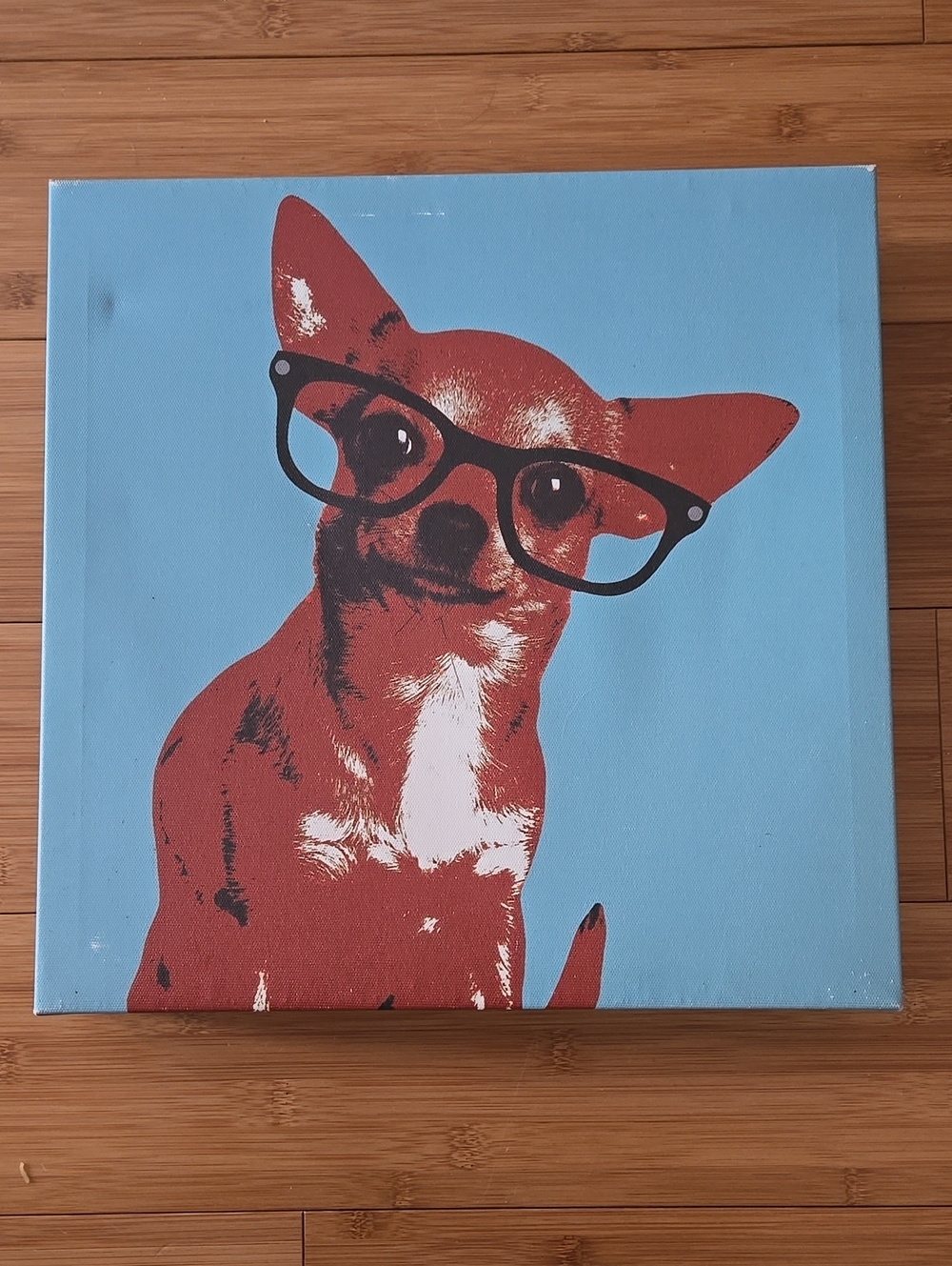 Chihuahua In Glasses Wall Art 14x14